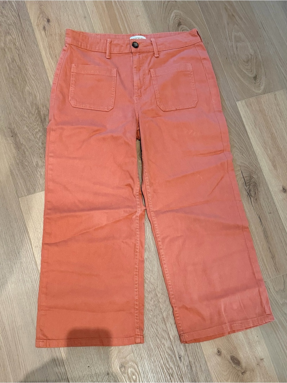 Wide Leg Crop Pants in Coral - Women